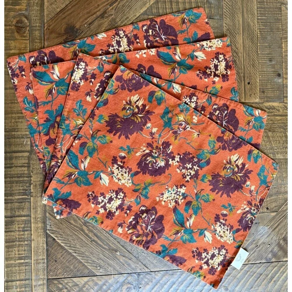 Southern Living x Dillards Floral Garden Placemats Set Of 4 Cotton 14